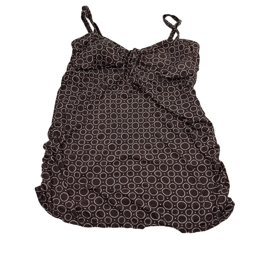 Motherhood Women's Brown Maternity Swimsuit Bathing Suit Top